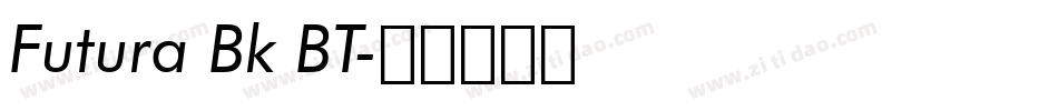 Futura Bk BT字体转换